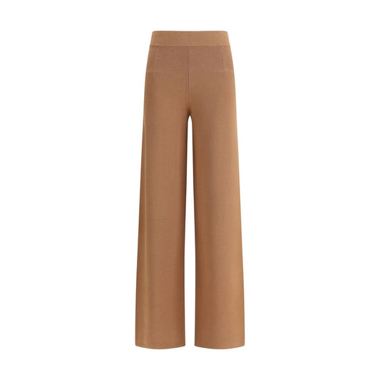 Max Mara Braune Viskose-Hose im Casual-Look