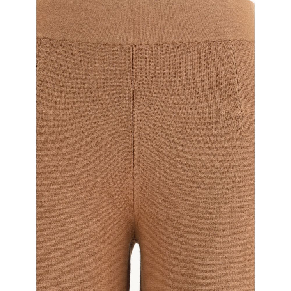 Max Mara Braune Viskose-Hose im Casual-Look