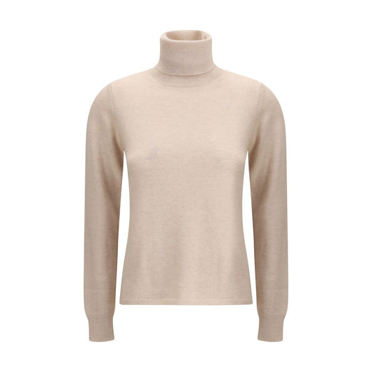 Max Mara Beiger Rollkragenpullover aus Wolle