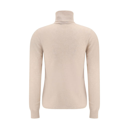 Max Mara Beiger Rollkragenpullover aus Wolle
