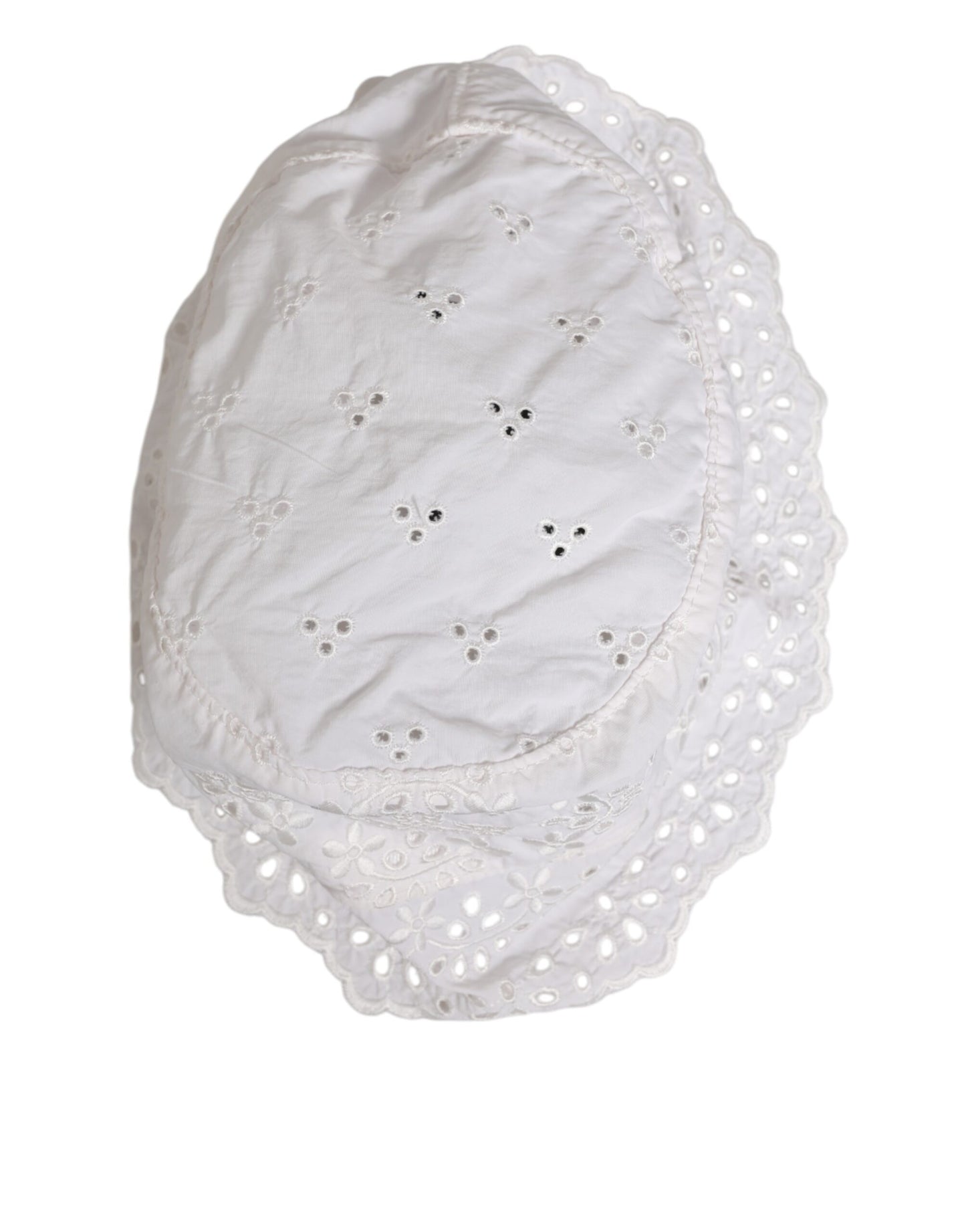 Dolce & Gabbana Weiße Nylon-Bucket-Mütze mit Logo-Ausschnitt Capello