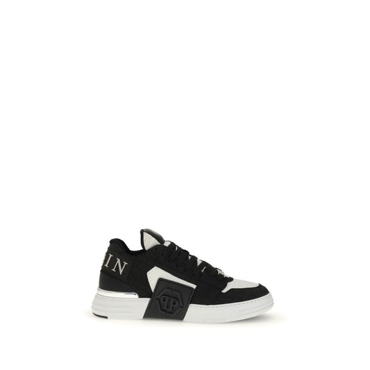 Philipp Plein Schwarze Sneakers aus Kalbsleder Bos Taurus