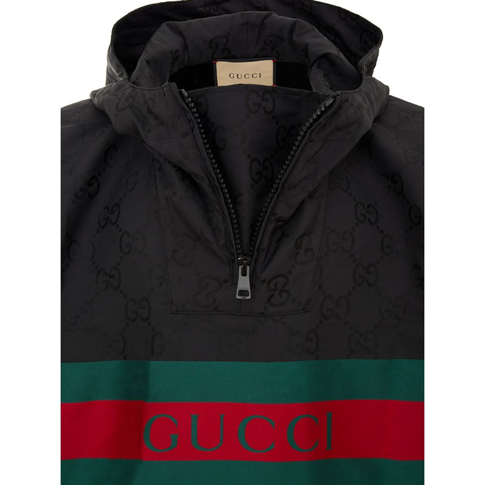 Gucci Schwarzer Polyester-Trenchcoat