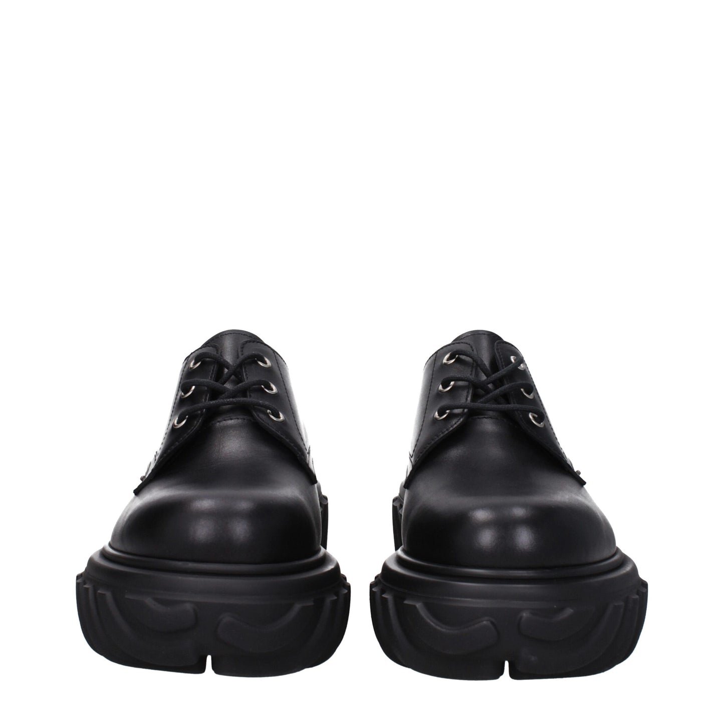 Off-White Schwarze Leder Oxfords und Derbies