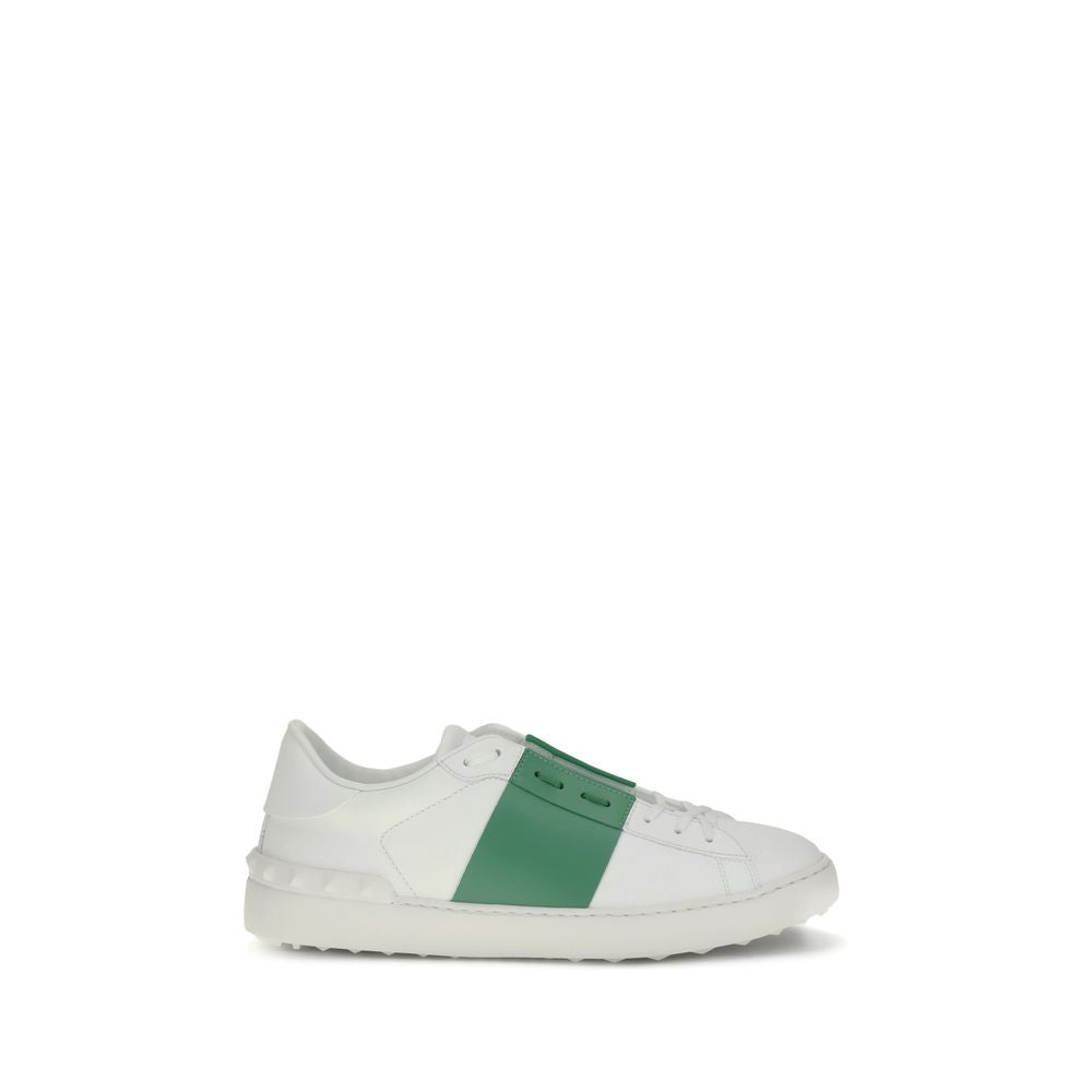 Valentino Garavani Weiße Kalbshaut Bos Taurus Sneakers mit niedrigem Schaft