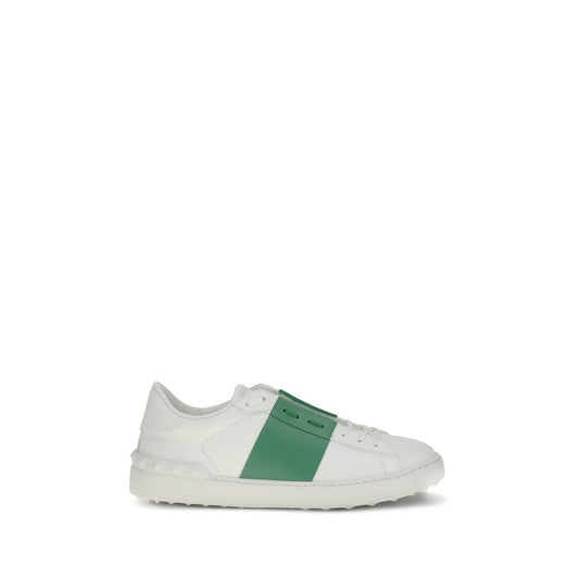 Valentino Garavani Weiße Kalbshaut Bos Taurus Sneakers mit niedrigem Schaft