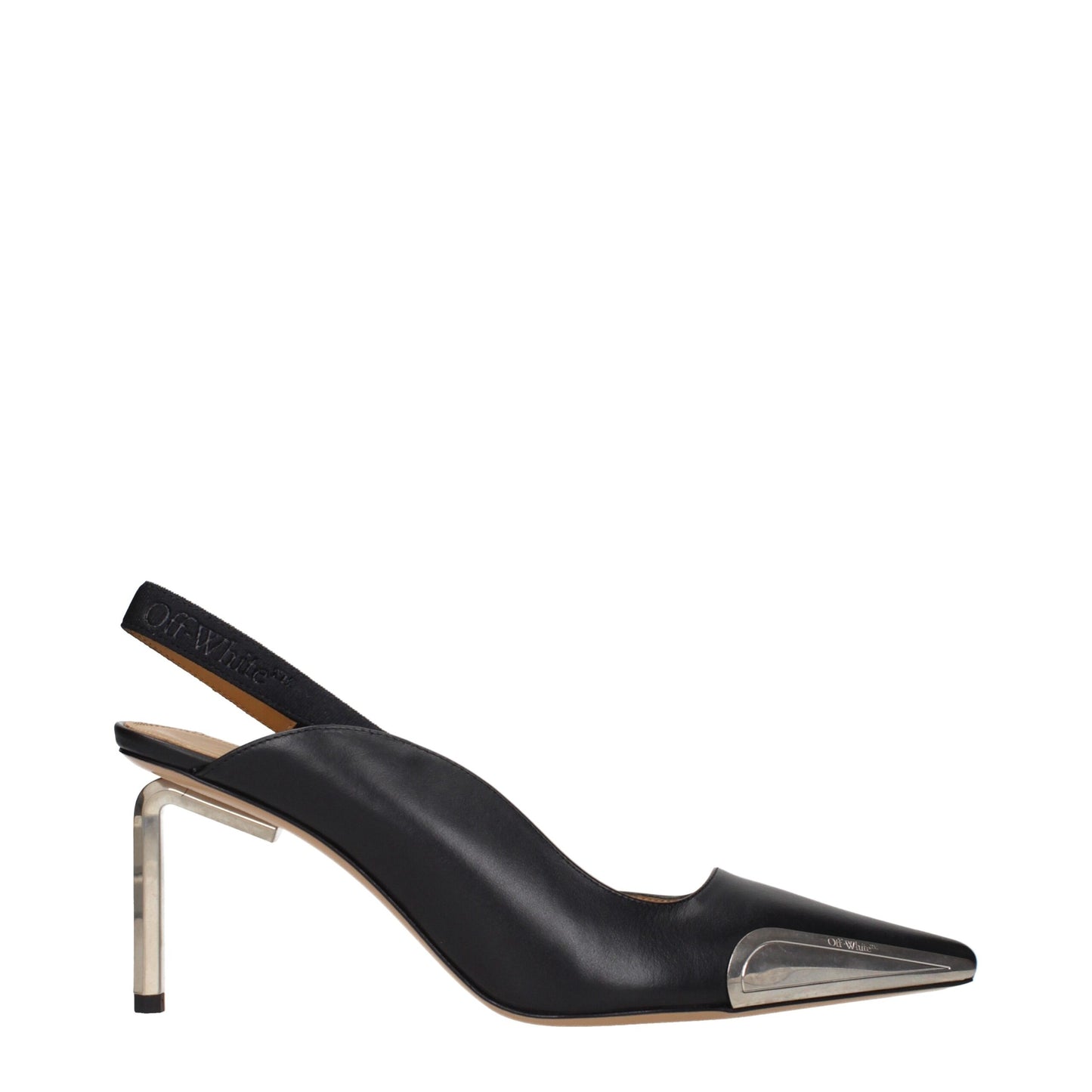 Off-White Schwarze Lederpumps