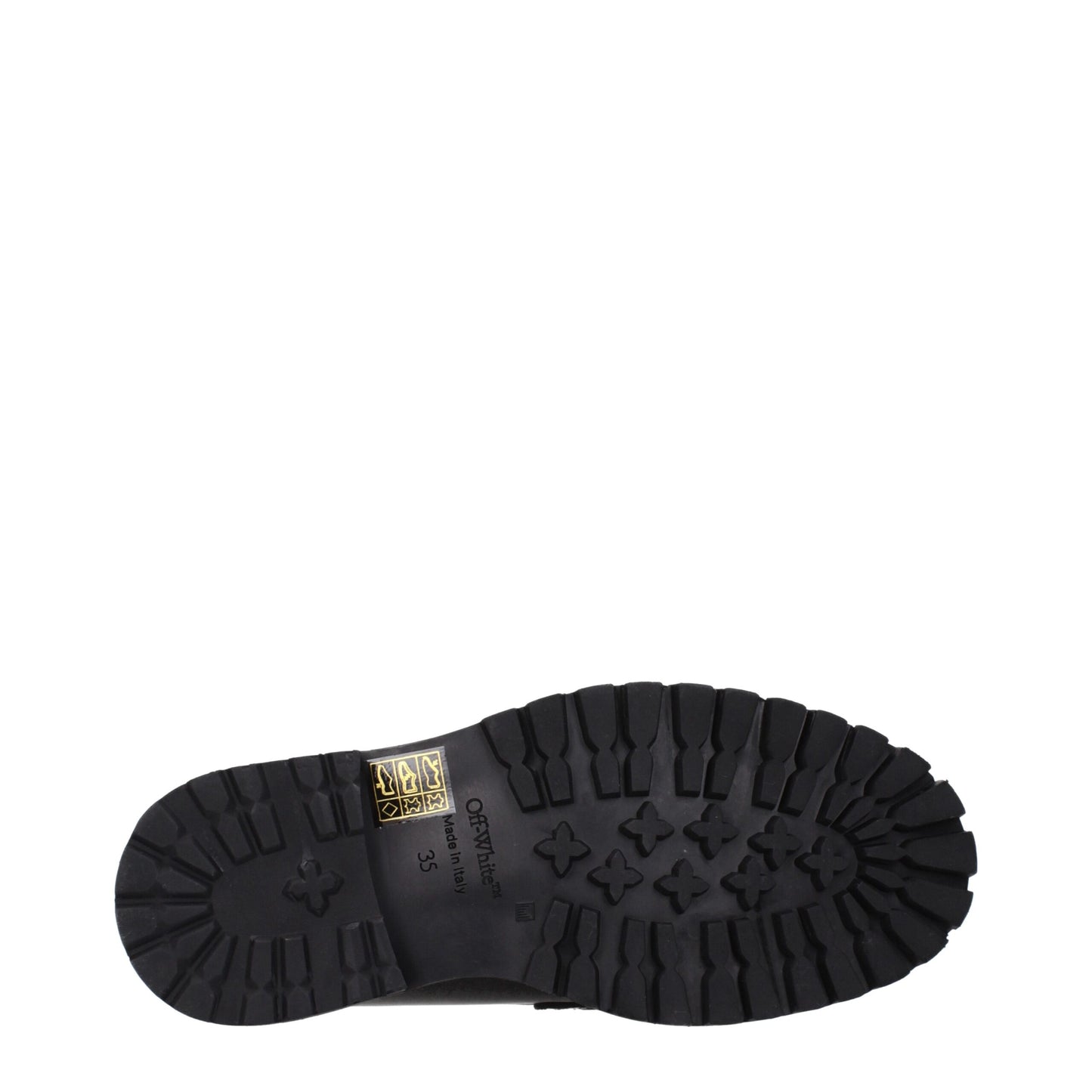 Off-White Schwarze Leder Slipper
