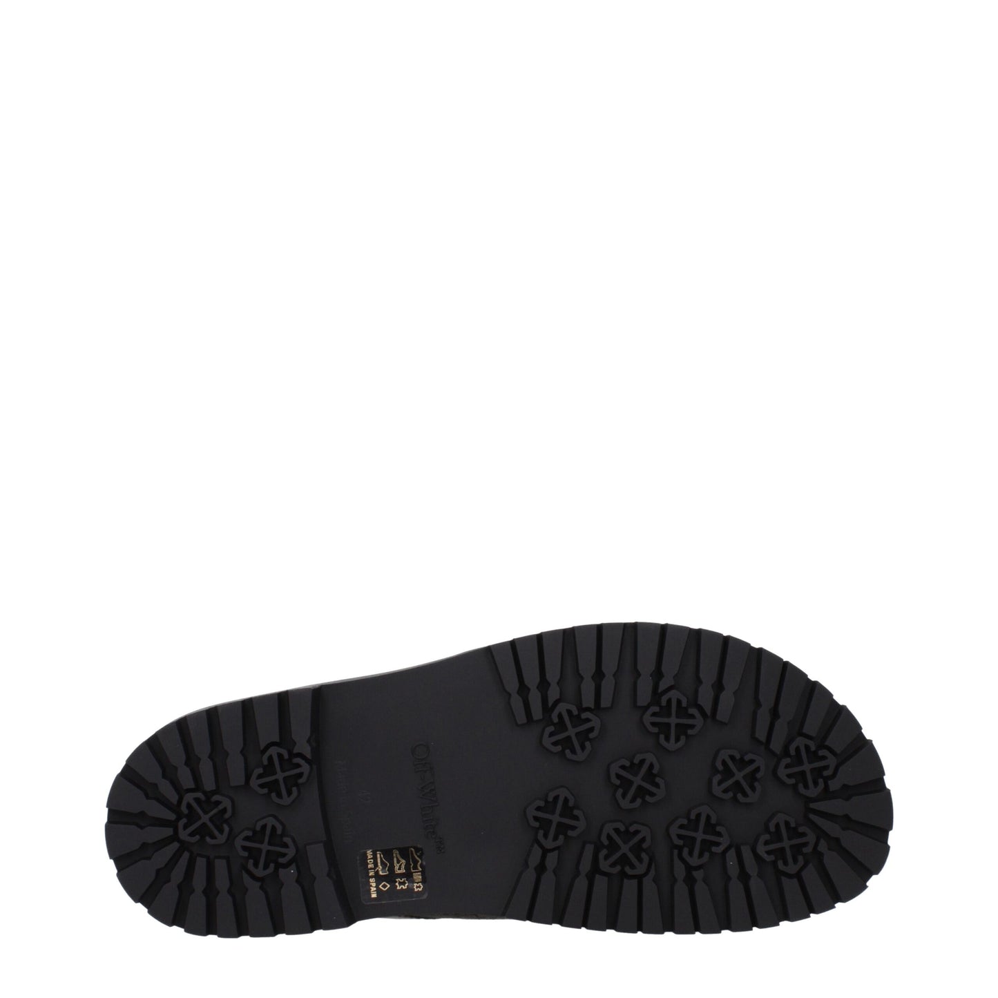 Off-White Grüne Stoff-Sandalen