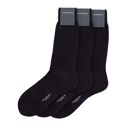 ZEGNA Graue Baumwollsocken