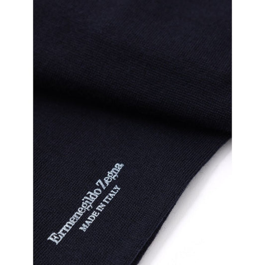 ZEGNA Dunkelblaue Wollsocken