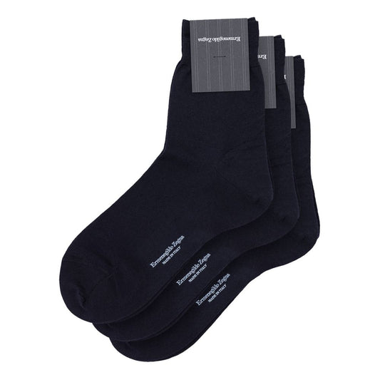 ZEGNA Dunkelblaue Wollsocken