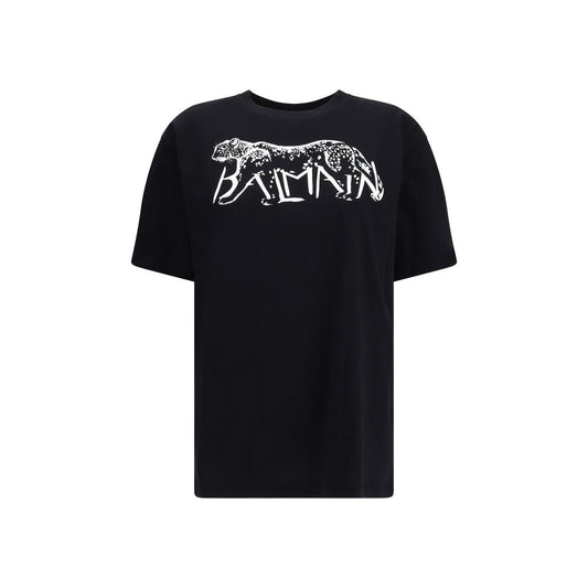 Balmain Schwarzes Baumwoll-T-Shirt