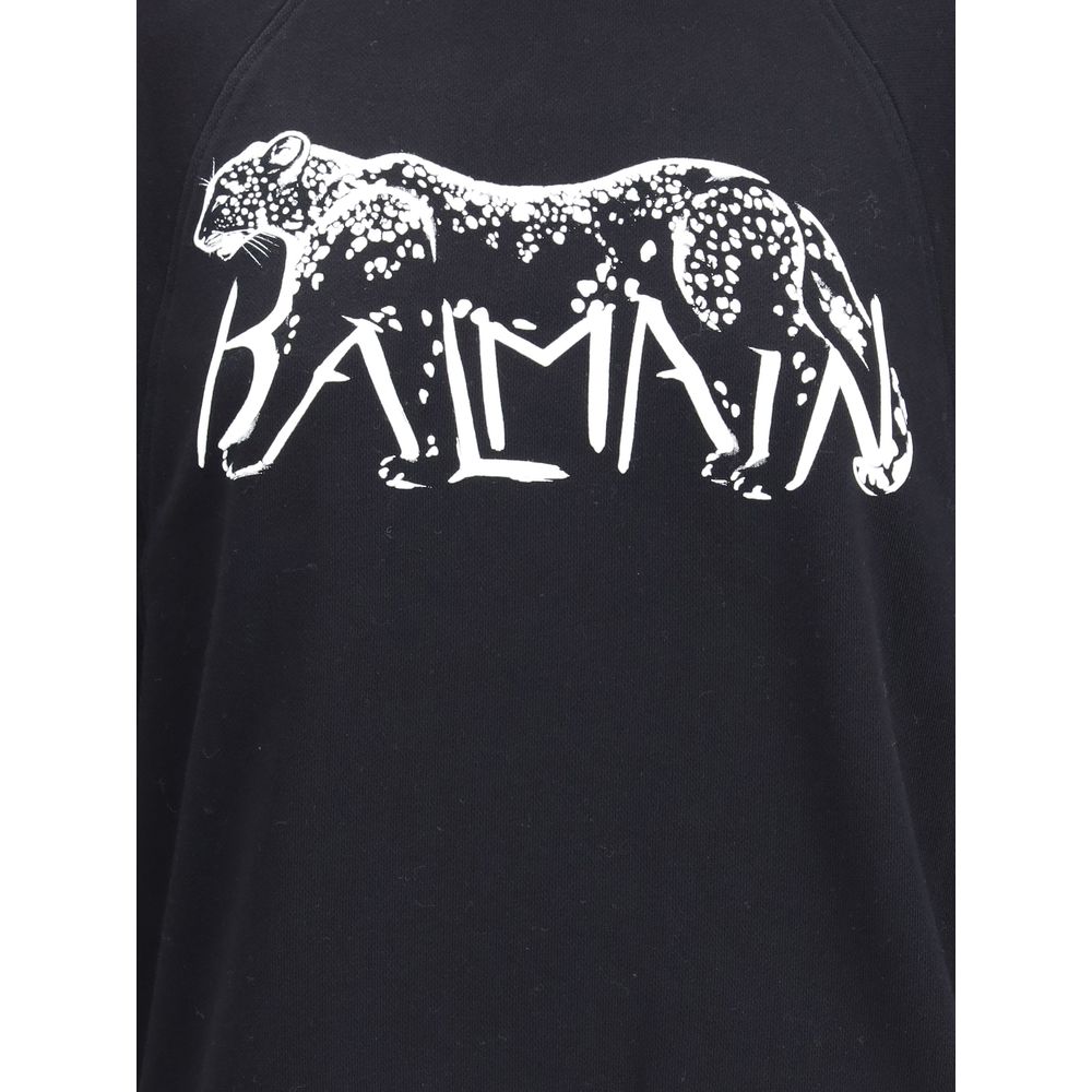 Balmain Schwarzer Baumwoll-Sweatshirt