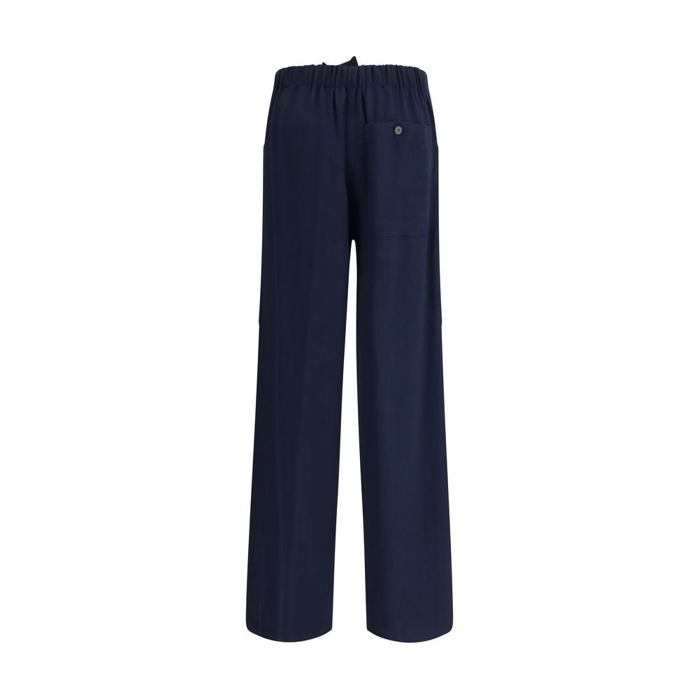 Forte_Forte Casual-Hose aus Baumwolle in Blau