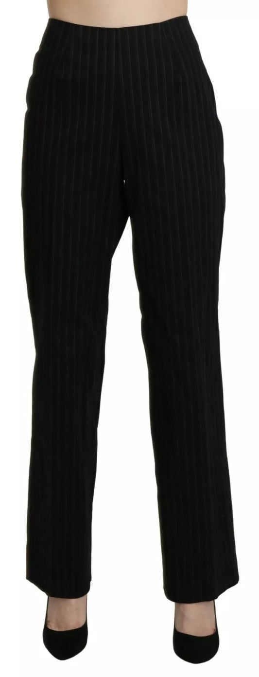 BENCIVENGA Schwarze Straight Dress Hose mit hoher Taille