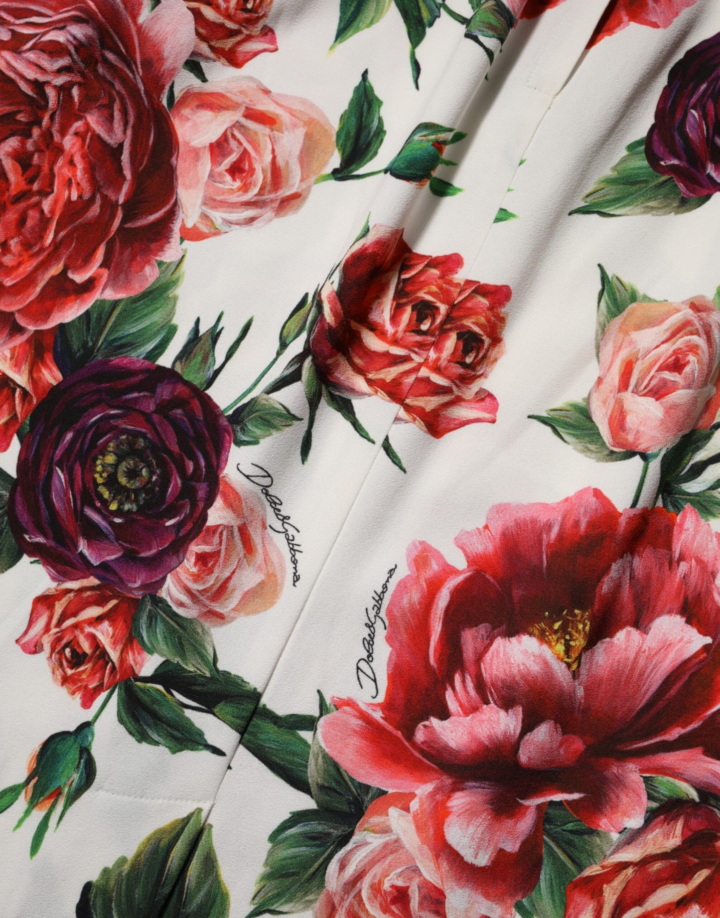 Dolce & Gabbana Multicolor Viskose Etuikleid mit Blumendruck