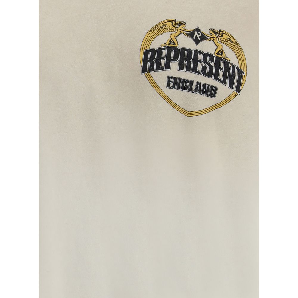 Represent Baumwoll-T-Shirt in Creme