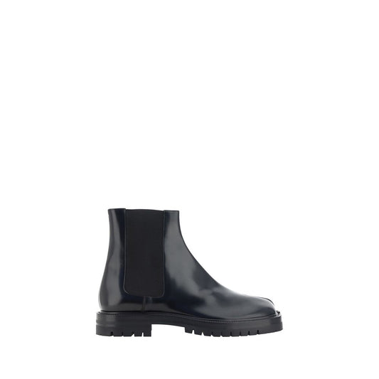 Margiela Schwarze Kalbshaut-Stiefeletten Bos Taurus im Chelsea-Stil