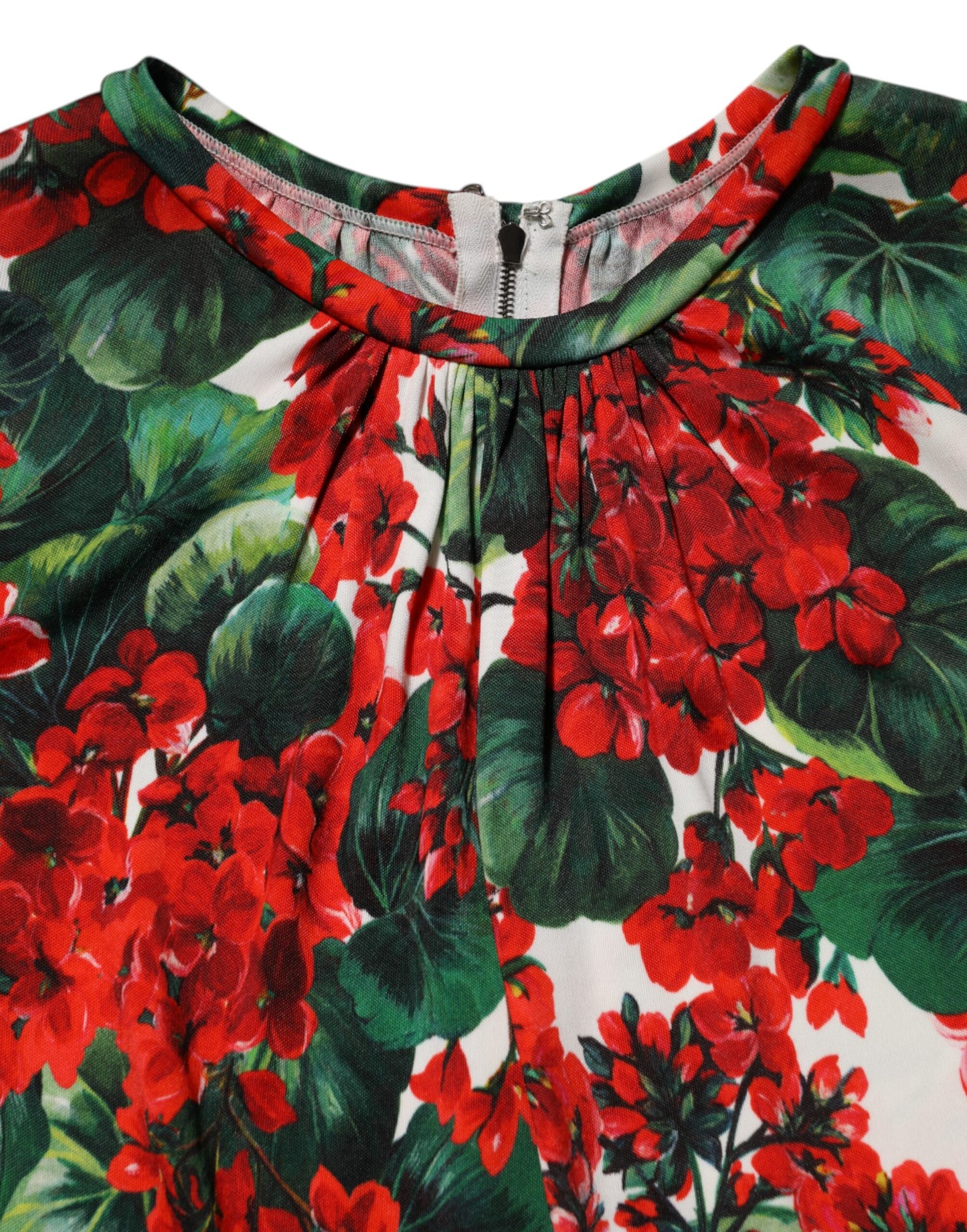 Dolce & Gabbana Mehrfarbiges kurzes Portofino-Kleid mit Blumenmuster