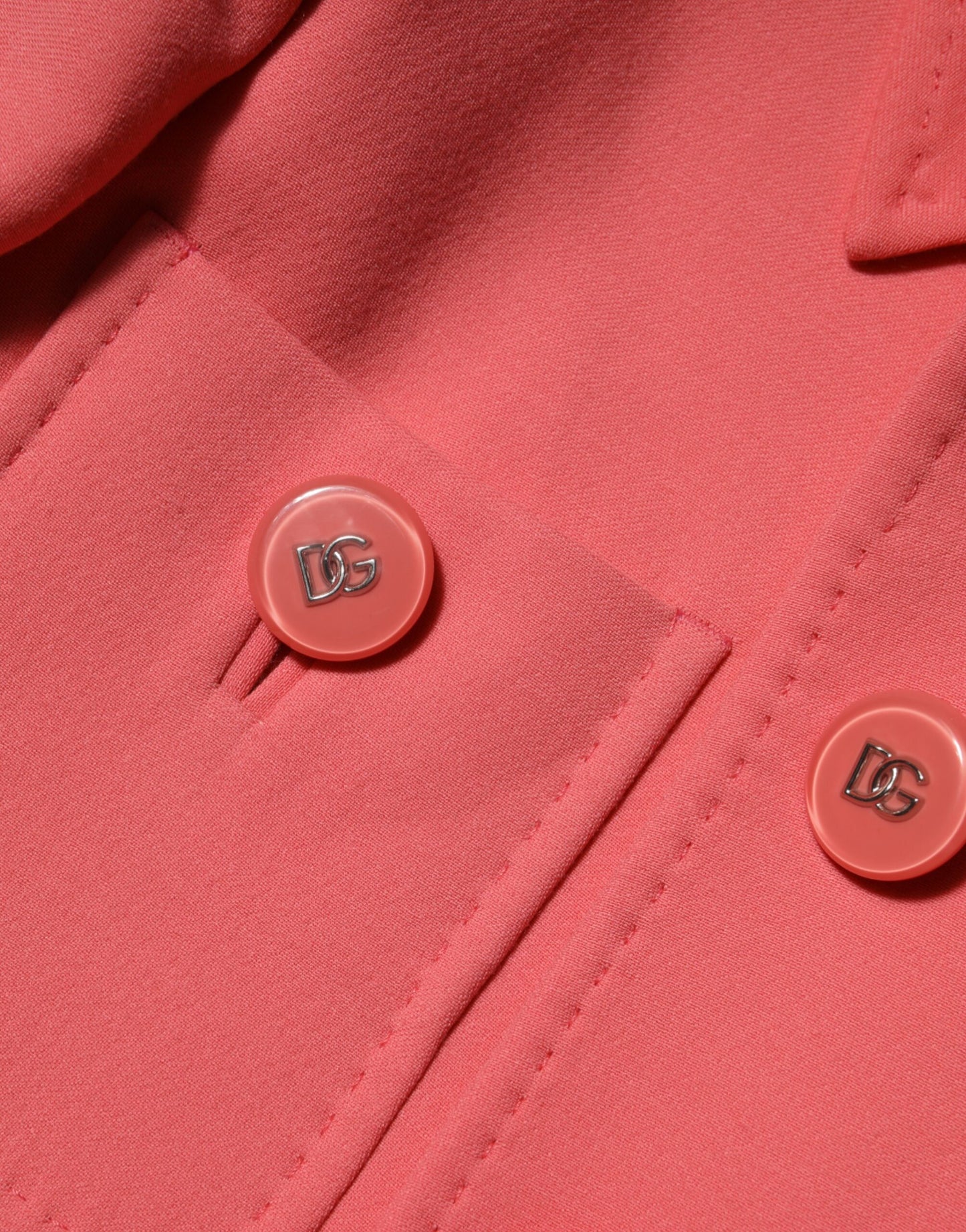 Dolce & Gabbana Rosa geknöpfter Trenchcoat Jacke