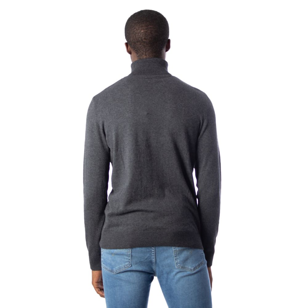 Jack Jones Grauer Baumwoll-Rollkragenpullover