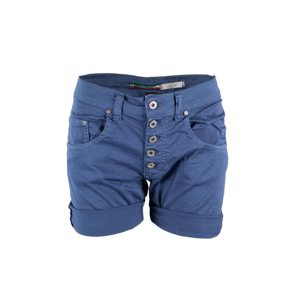 Please Blaue Baumwoll-Shorts