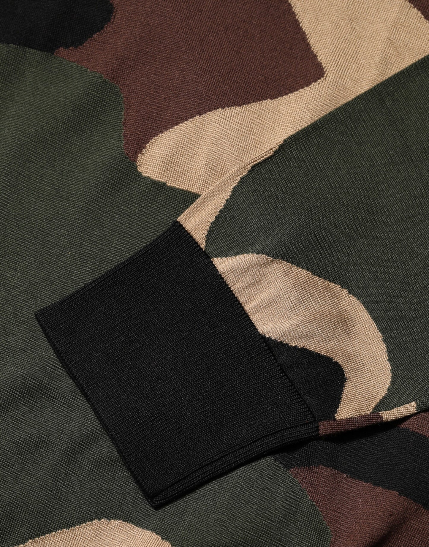 Dolce & Gabbana Multicolor Camouflage Rundhalsausschnitt Männer Pullover Pullover