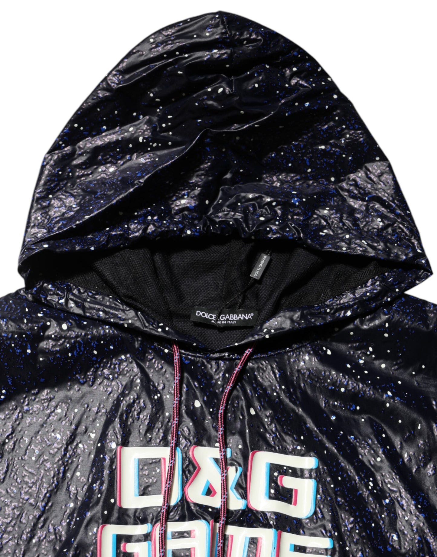 Dolce & Gabbana Blaues D&G Game Sweatshirt mit Kapuze für Männer Pullover