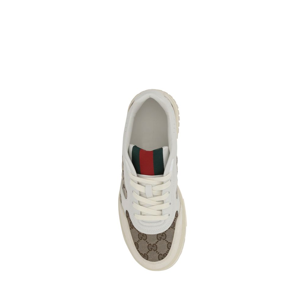 Gucci Bunte Sneakers aus Stoff mit niedrigem Schaft