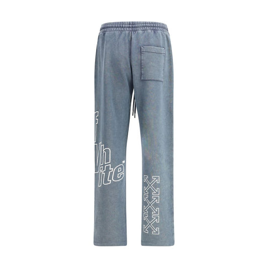 Off-White Blaue Baumwoll-Jogginghose (Trainingshose)
