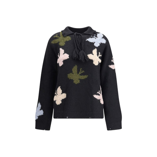 Baziszt Blaues Alpaka-Sweatshirt aus Vicugna Pacos-Wolle