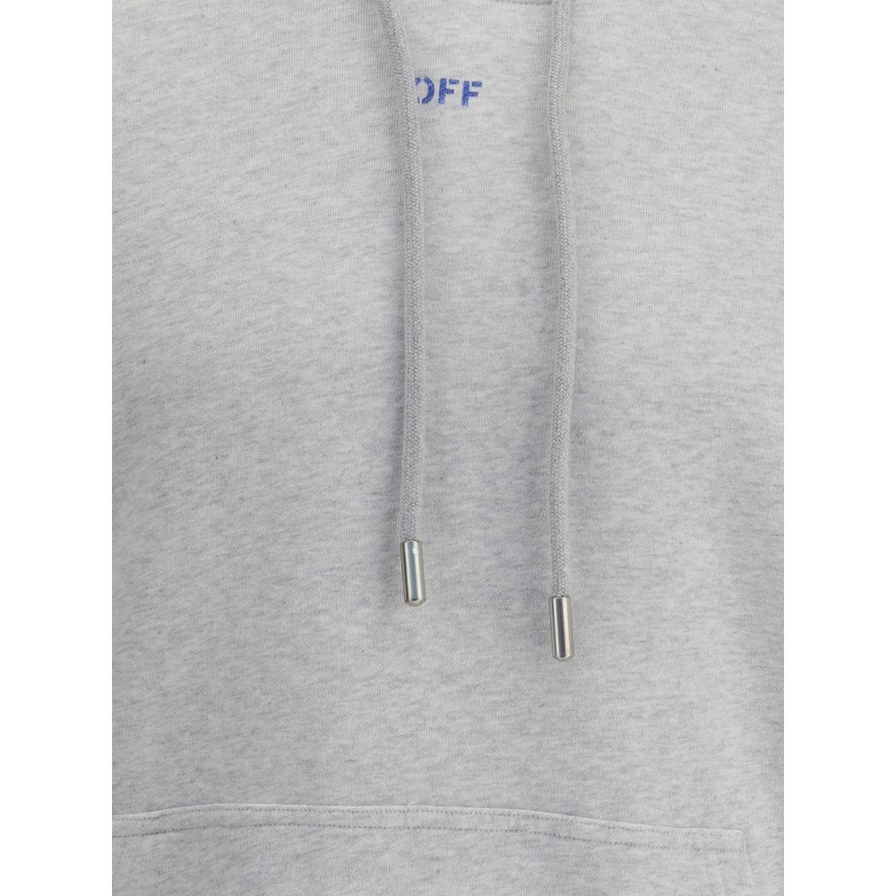 Off-White Grauer Baumwoll-Sweatshirt