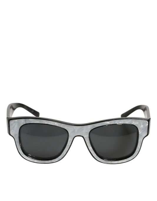 Dolce & Gabbana DG4379F Pearl White Acetat Frame Shades Sonnenbrille