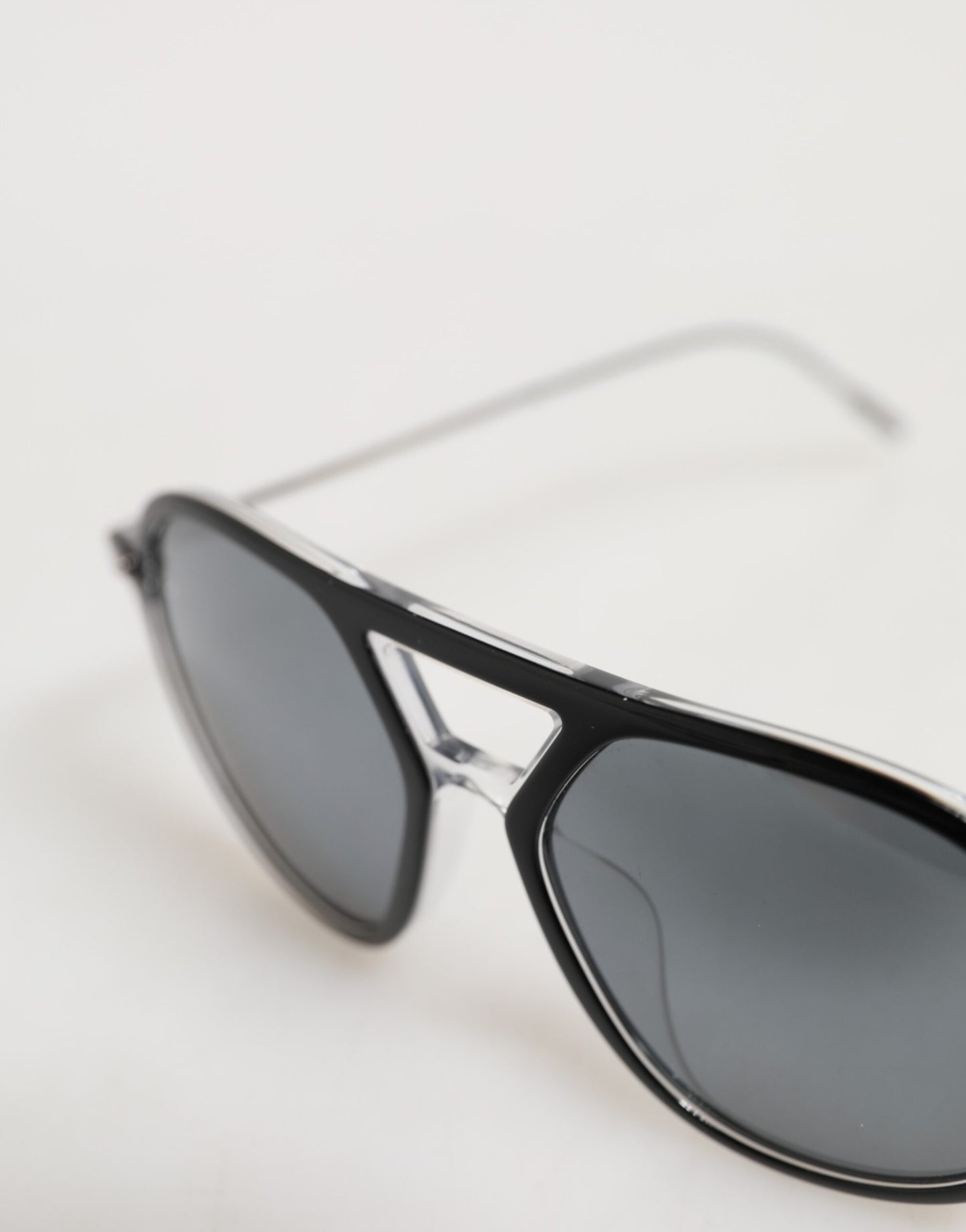 Dolce & Gabbana DG4343F Schwarzer Acetatrahmen Pilot Shades Sonnenbrille