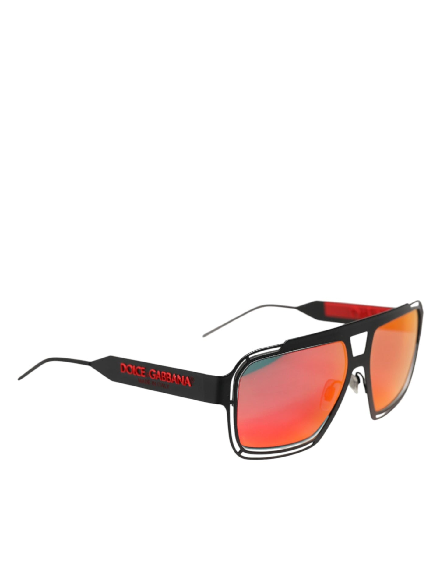 Dolce & Gabbana Schwarze Metall Pilot Frame Shades Eyewear Sonnenbrille