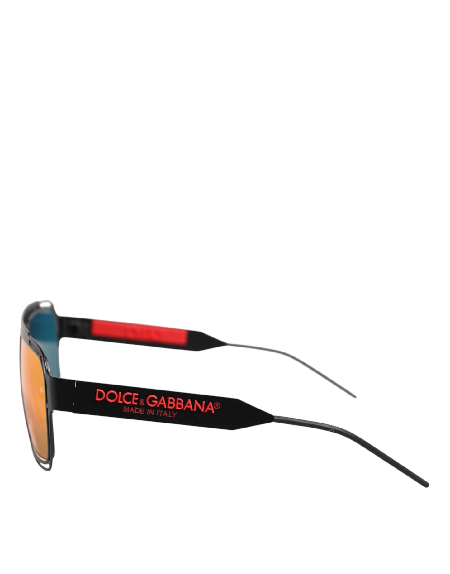 Dolce & Gabbana Schwarze Metall Pilot Frame Shades Eyewear Sonnenbrille