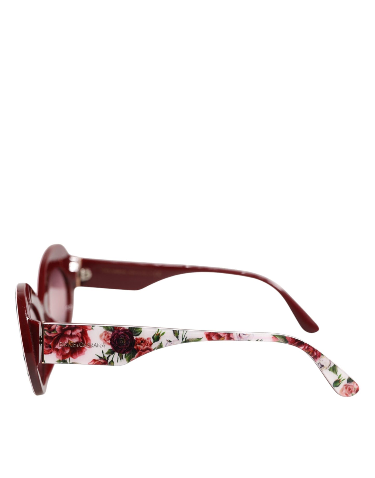 Dolce & Gabbana Ovale Sonnenbrille aus Acetat mit Blumendruck