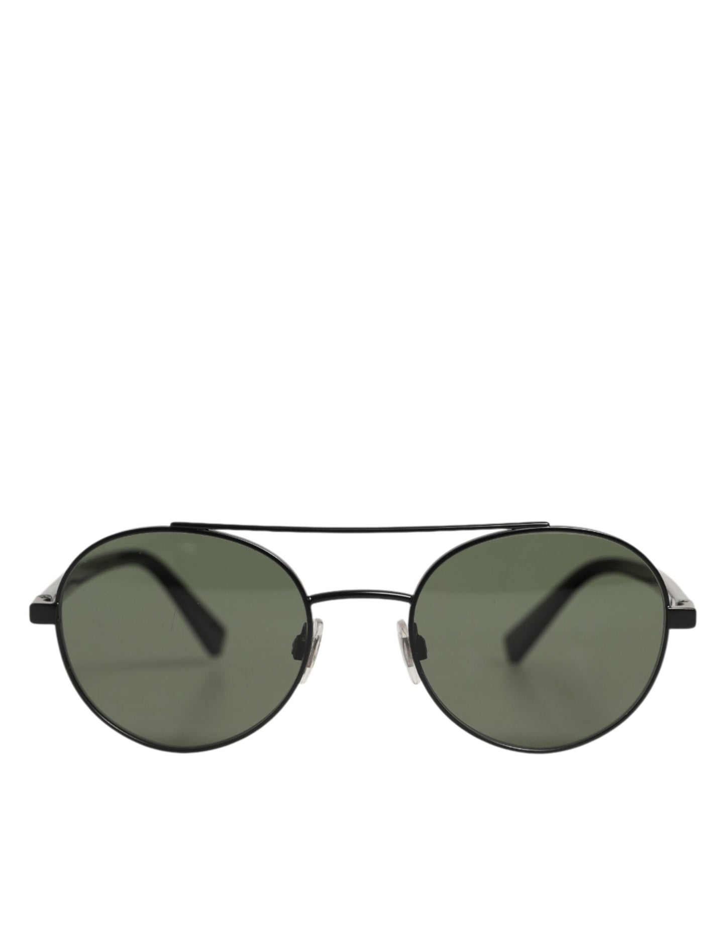 Dolce & Gabbana Sonnenbrille mit mattschwarzem Stahlrahmen und grauen Gläsern
