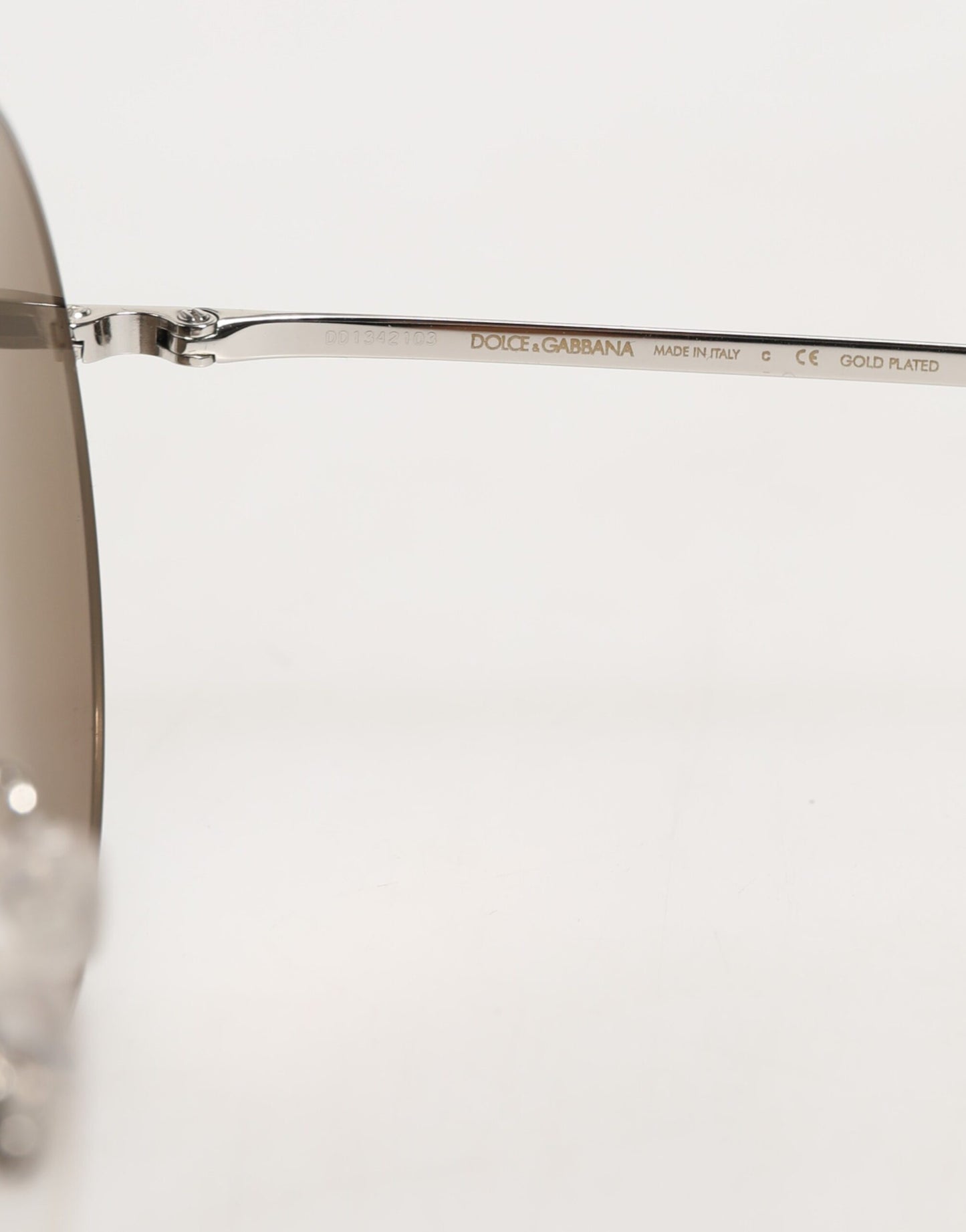 Dolce & Gabbana DG2215K Silberne Metall-Sonnenbrille mit runden Gläsern