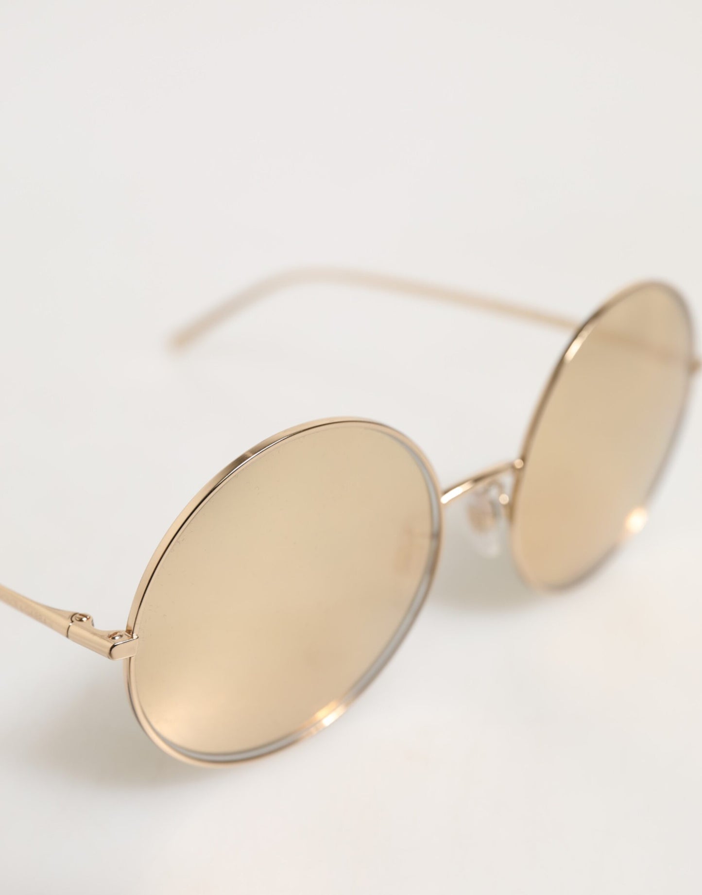 Dolce & Gabbana Goldene Metall-Sonnenbrille im Rundstil