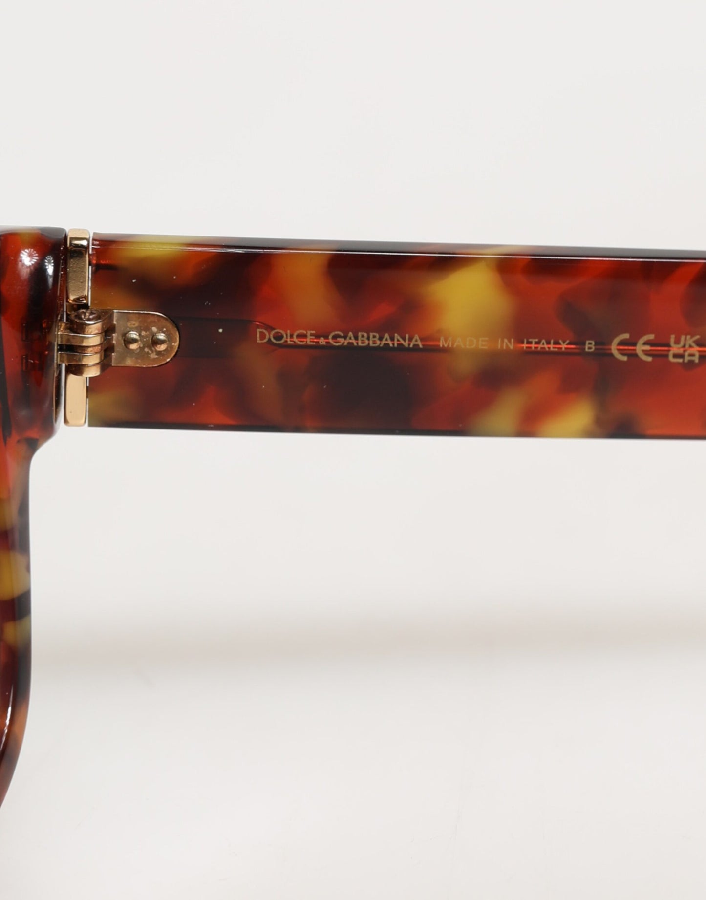 Dolce & Gabbana DG4338F Havana-Braun Vollrand-Sonnenbrille mit runden Gläsern