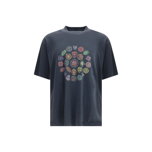 Balenciaga Schwarzes Baumwoll-T-Shirt