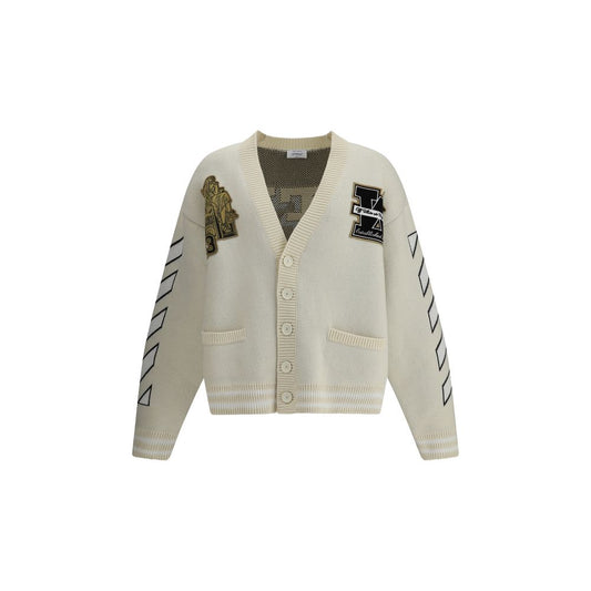 Off-White Baumwollcardigan in Creme