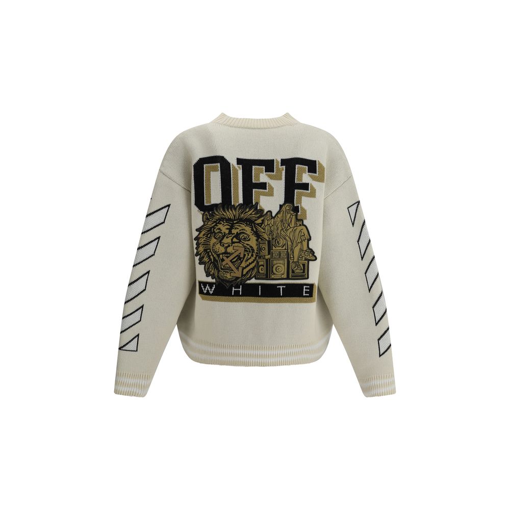 Off-White Baumwollcardigan in Creme