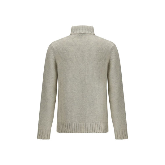 Aragona Cashmere Grauer Alpaka-Vicugna-Pacos-Rollkragenpullover