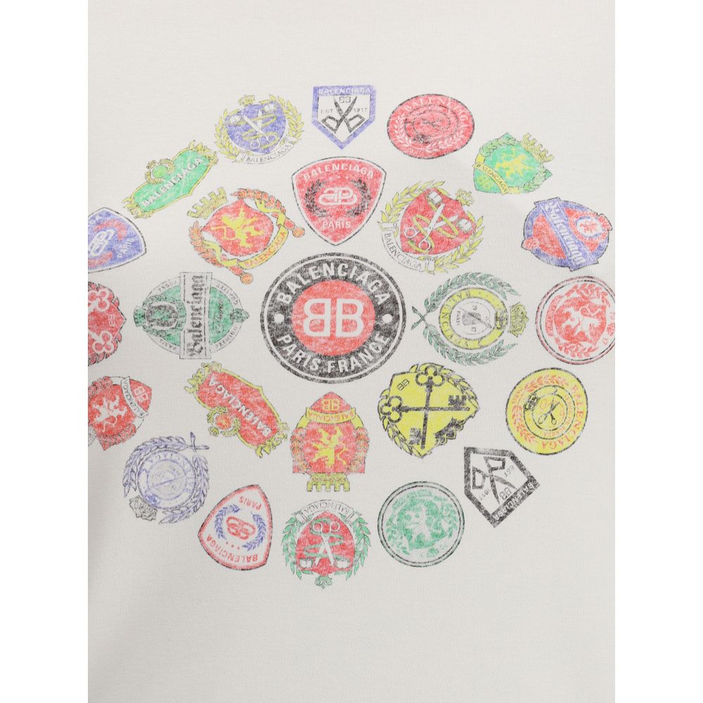 Balenciaga Weißes Baumwoll-T-Shirt
