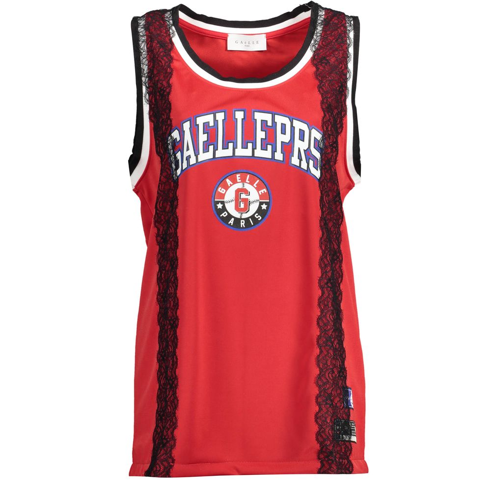 Gaelle Paris Rotes Polyester-T-Shirt