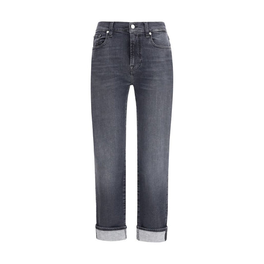 7FOR Schwarze Baumwolljeans mit Relaxed Fit