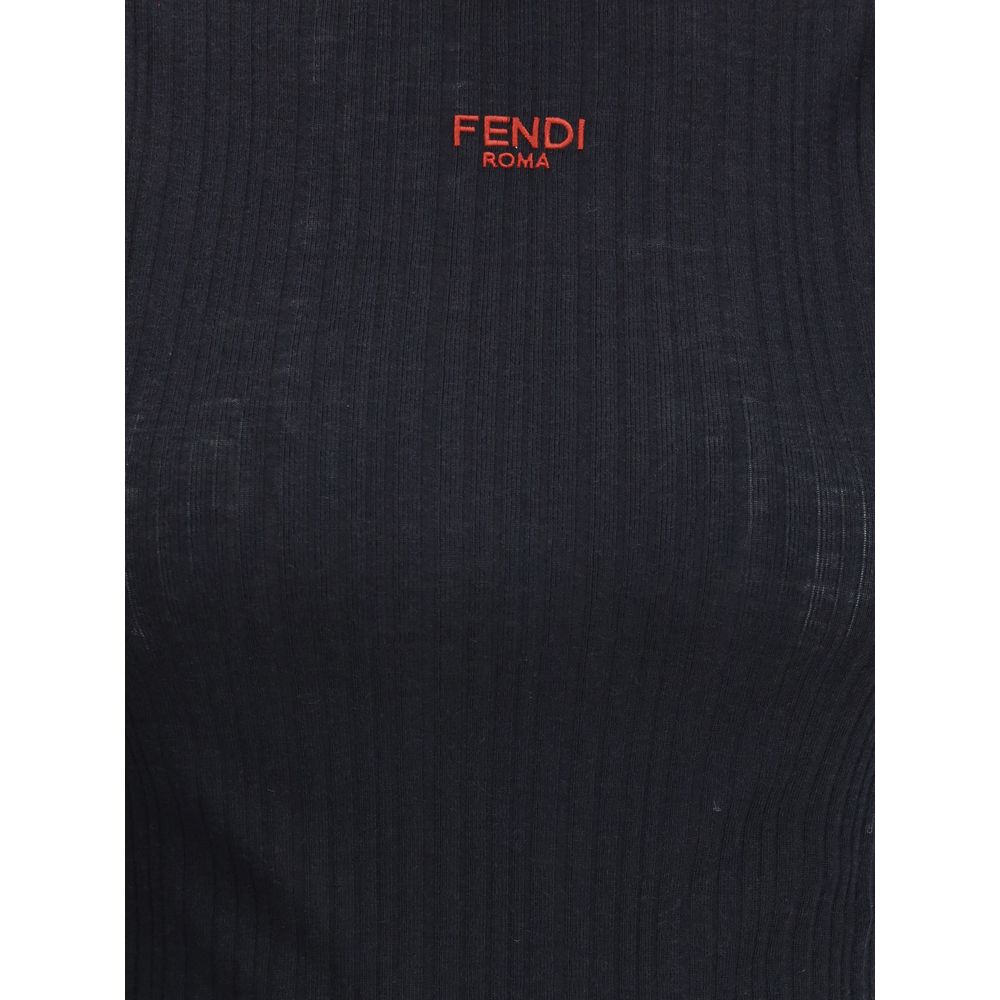 Fendi Schwarzes Woll-Top
